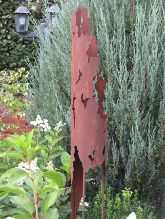 Edelrost Gartenstab Fackel Selvatica 150 cm