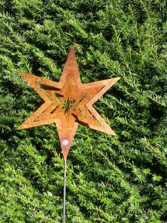 Gartenstecker Stern zum Auffächern