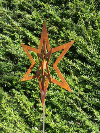 Gartenstecker Stern zum Auffächern
