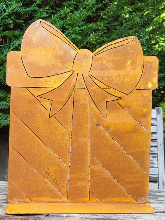 Preview: Edelrost Geschenk, Schleife geschlossen Preview: Edelrost Geschenk, Schleife geschlossen