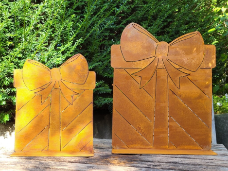 Preview: Edelrost Geschenk, Schleife geschlossen Preview: Edelrost Geschenk, Schleife geschlossen