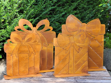 Preview: Edelrost Geschenk, Schleife geschlossen Preview: Edelrost Geschenk, Schleife geschlossen