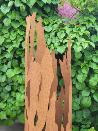 Edelrost Dekosäule Treibholz, 100 cm