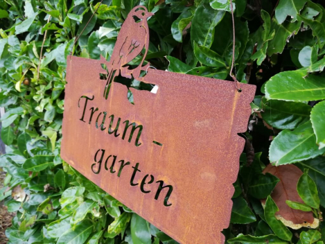 Edelrost Schild Traumgarten