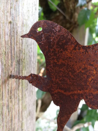 Edelrost Vogel Xaver offene Flügel zum Schrauben