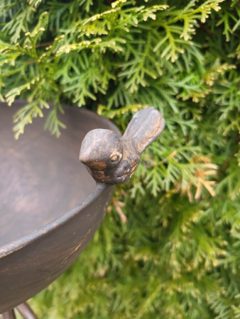 Gartenstecker Schale mit Ranke, dunkelbraun