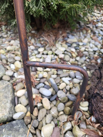 Gartenstecker Schale mit Ranke, dunkelbraun