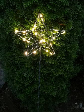 LED Gartenstecker Stern mit Sternen
