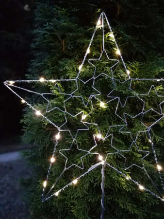 LED Gartenstecker Stern mit Sternen