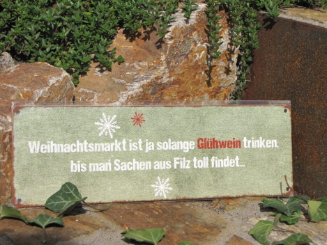 Shabby Chic Metallspruchschild Weihnachtsmarkt