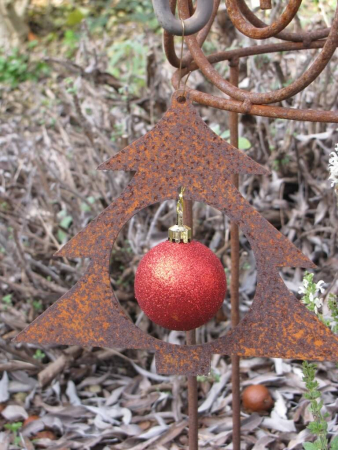 Edelrost Tannenbaum zum Hängen für Kugeln