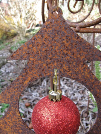 Edelrost Tannenbaum zum Hängen für Kugeln