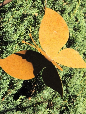 Edelrost Schmetterling zum Hängen 22 cm