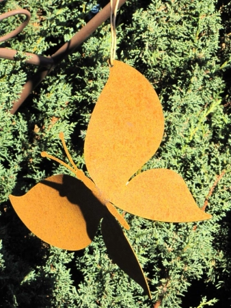 Edelrost Schmetterling zum Hängen 22 cm