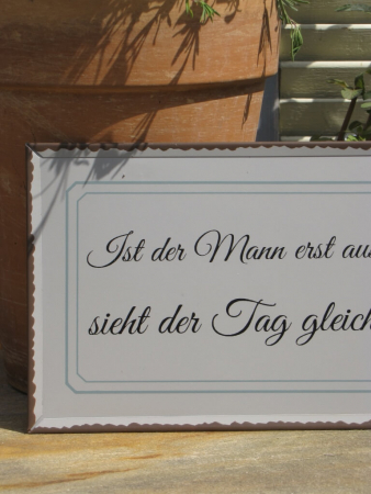 Shabby Chic Metallspruchschild