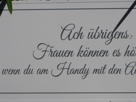 Shabby Chic Metallspruchschild Handy