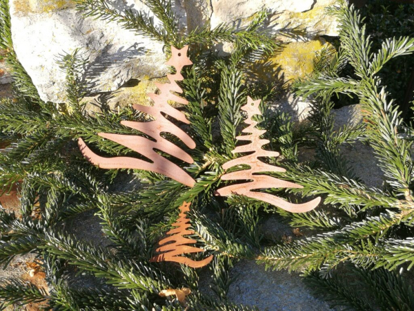 Edelrost Christbaumschmuck Weihnachtsbaum, 3 Größen
