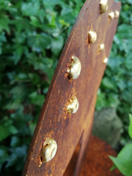 Edelrost Pilz mit Goldpunkten, schräge Kappe