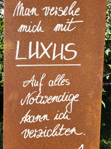 Edelrost Schild Luxus mit Kronenrand