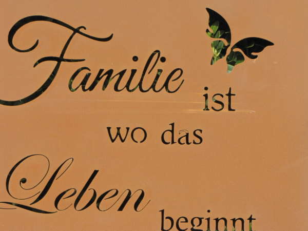 Edelrost Gedichttafel Familie Leben Liebe 40 cm