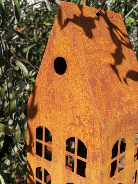 Edelrost Vogelhaus Björn zum Hängen