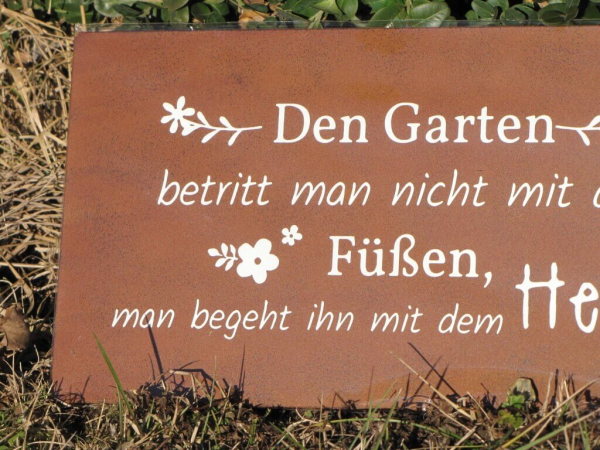 41+ Metallschilder sprueche , Shabby Chic Metallspruchschild Garten betreten Angels Garden