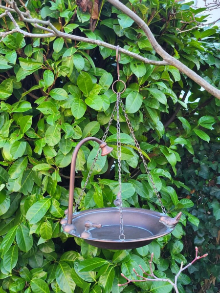 Vogeltränke Wasserhahn, Kupferoptik, zum Hängen