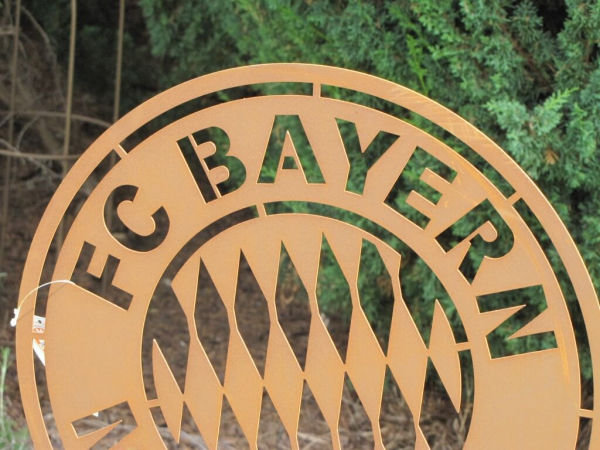 FC Bayern Edelrost Gartenstecker