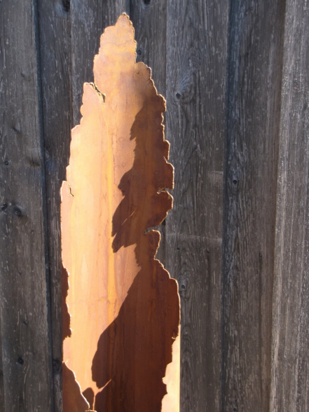 Rostsäule Messina rund aus Edelrost, 120 cm