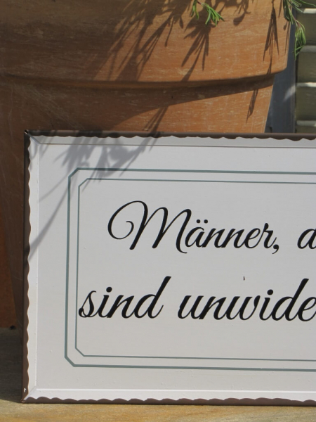 Shabby Chic Metallspruchschild