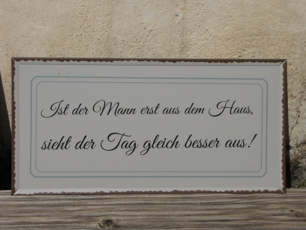 Shabby Chic Metallspruchschild