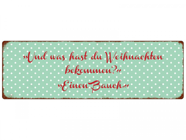 Shabby Chic Metallspruchschild Weihnachtsgeschenk