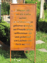 Edelrost Gartenschild "Zuhause", 120 cm