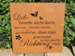 Edelrost Gedichttafel "Liebe"